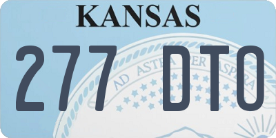 KS license plate 277DTO