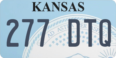 KS license plate 277DTQ