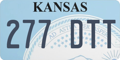 KS license plate 277DTT