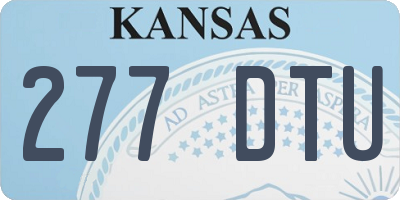 KS license plate 277DTU