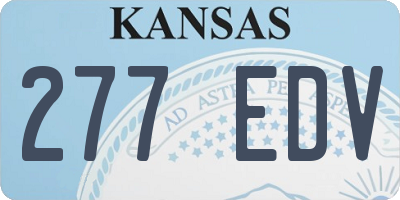 KS license plate 277EDV