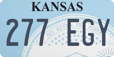 KS license plate 277EGY
