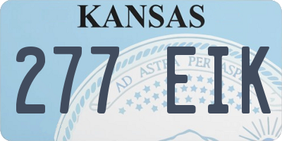 KS license plate 277EIK