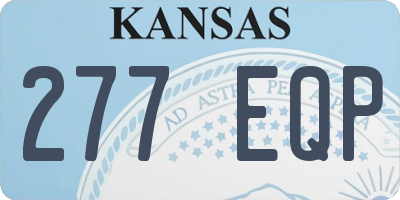 KS license plate 277EQP