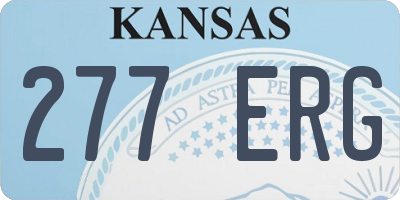 KS license plate 277ERG