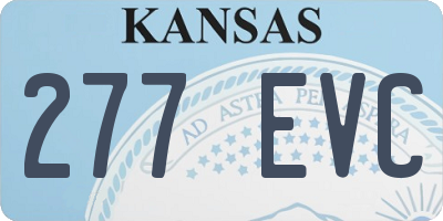 KS license plate 277EVC