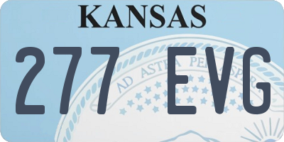 KS license plate 277EVG
