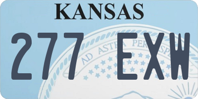 KS license plate 277EXW