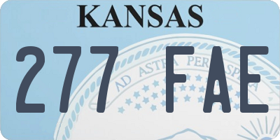 KS license plate 277FAE