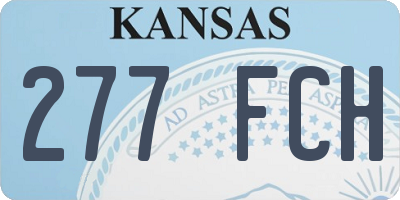 KS license plate 277FCH