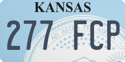 KS license plate 277FCP