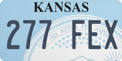KS license plate 277FEX