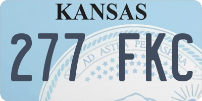 KS license plate 277FKC