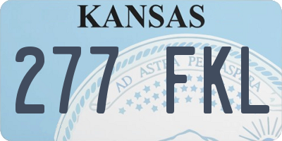 KS license plate 277FKL