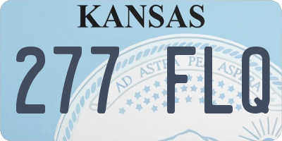 KS license plate 277FLQ