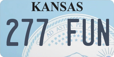 KS license plate 277FUN