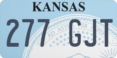KS license plate 277GJT