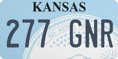 KS license plate 277GNR