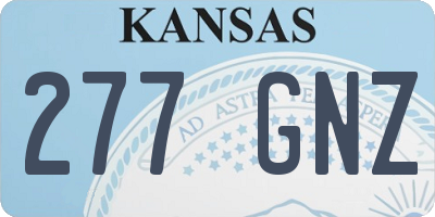 KS license plate 277GNZ