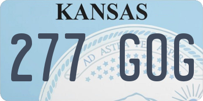 KS license plate 277GOG
