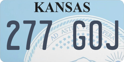 KS license plate 277GOJ