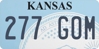 KS license plate 277GOM