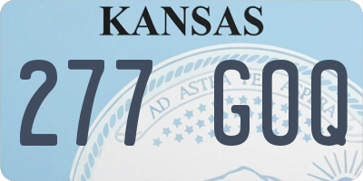 KS license plate 277GOQ