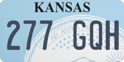 KS license plate 277GQH