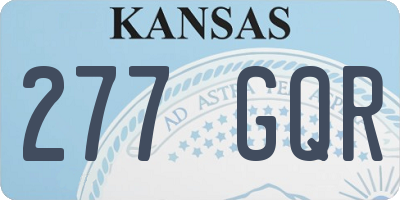 KS license plate 277GQR