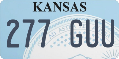 KS license plate 277GUU