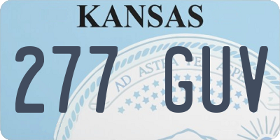KS license plate 277GUV