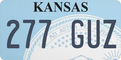 KS license plate 277GUZ