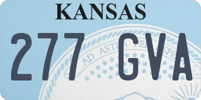 KS license plate 277GVA