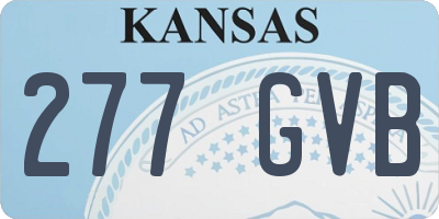 KS license plate 277GVB