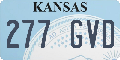 KS license plate 277GVD