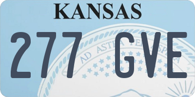 KS license plate 277GVE