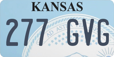KS license plate 277GVG