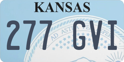 KS license plate 277GVI