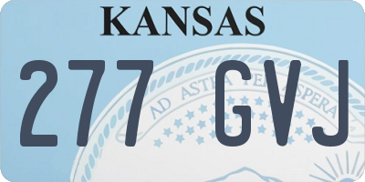 KS license plate 277GVJ