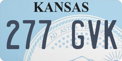 KS license plate 277GVK