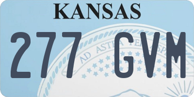 KS license plate 277GVM