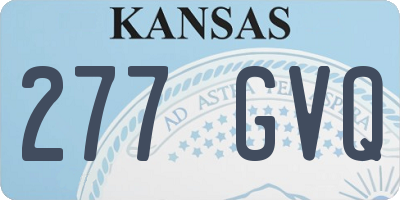 KS license plate 277GVQ