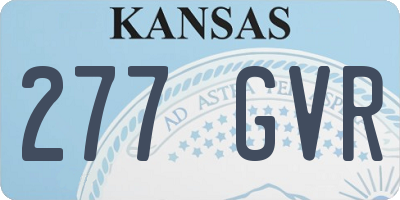KS license plate 277GVR
