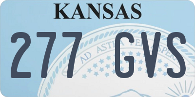 KS license plate 277GVS
