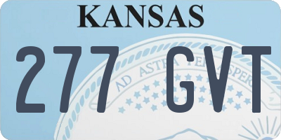 KS license plate 277GVT