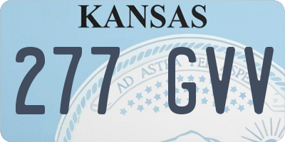 KS license plate 277GVV