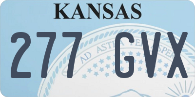 KS license plate 277GVX