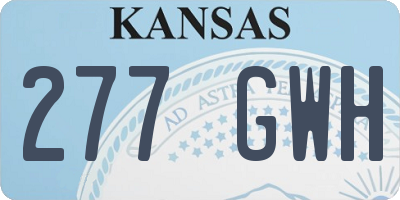 KS license plate 277GWH