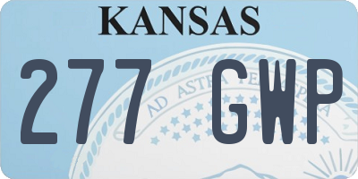KS license plate 277GWP