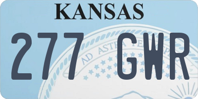 KS license plate 277GWR